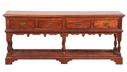 Antique English Low Dresser with Port Board Base