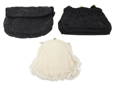 3 Antique Beaded Koret Women's Evening Handbags