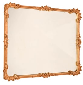 Italian Hand Carved Gilt Gesso Mirror