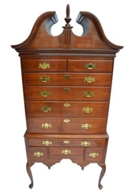 Queen Anne Style Highboy Tall Chest Dresser