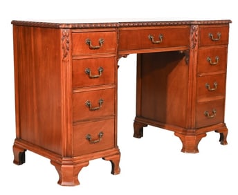 Antique Drexel Carved Knee Hole Writing Desk