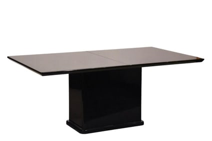 Stendig Black Lacquer Pedestal Dining Table