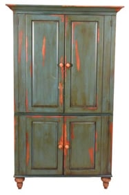 Swedish Style Distressed Painted Cabinet