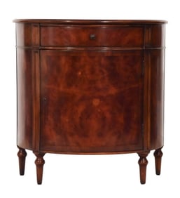 English Mahogany Demilune with Keys