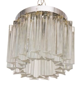 Venini for Camer Glass Prism Light Fixture