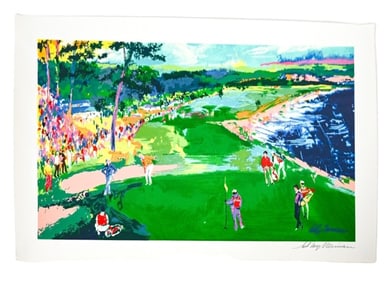 Leroy Neiman Signed Serigraph 18th at Pebble Beach