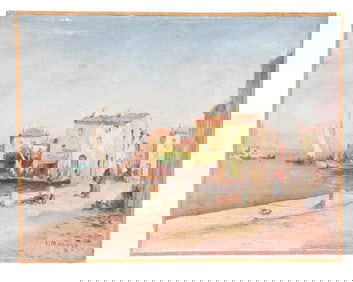 Vincent Manago Signed Orientalist Oil Painting