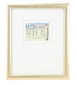 Danielle Desplan Signed AP Engraving Hotel Paris