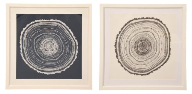 Pair William Stafford Tree Trunk Lithographs (1 of 10)