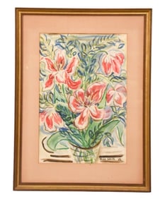 Vera White Signed Watercolor Still Life