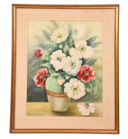 Gertrude McCann Signed Watercolor Still Life