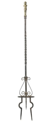 Renaissance Style Wrought Iron Fireplace Poker (1 of 10)