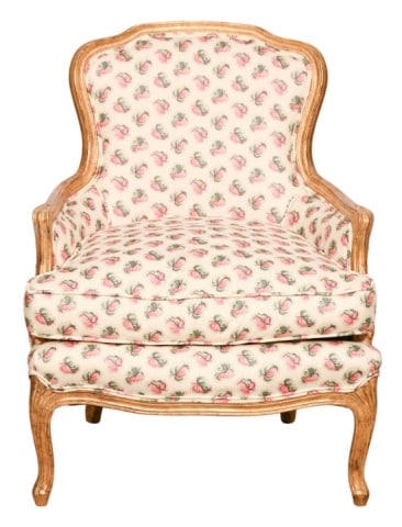 Louis XV Style Upholstered Carved Gilt Bergere (1 of 17)