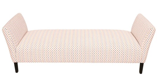 Modern Design Custom Polka Dot Upholstered Bench