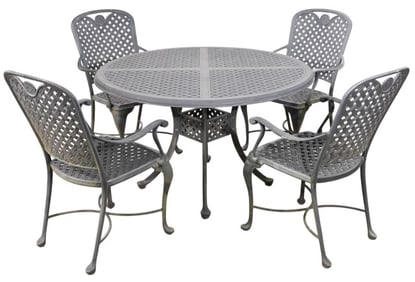 Smith and Hawken Outdoor Metal Table w/ 4 Chairs