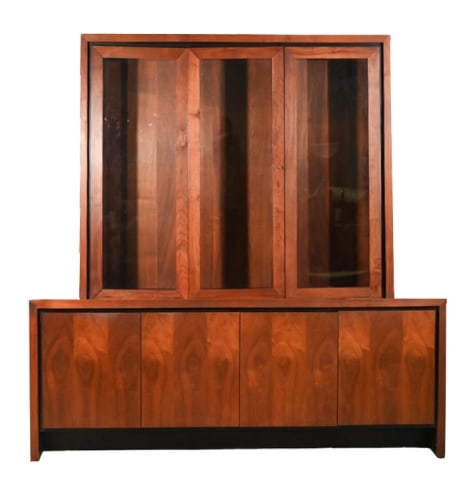 Modern Dillingham Teak Walnut China Cabinet (1 of 14)