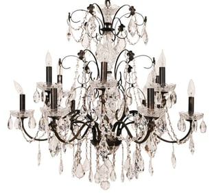 Schonbek Renaissance Glass and Crystal Chandelier