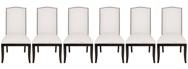 6 Parsons Style Upholstered Side Dining Chairs