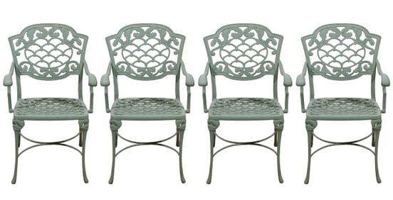 4 Carmel Cast Aluminum Outdoor Chairs