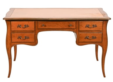 Jacques Bodart French Provincial Leather Top Desk