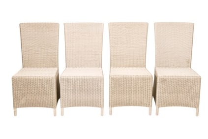 4 All Weather Outdoor Faux Wicker Chairs