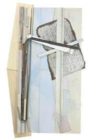 Mixed Media Abstract Collage of Building Materials