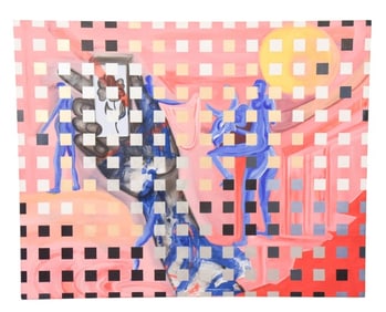 Robert Bery Signed Expressionist Acrylic Painting