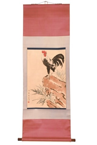 After Zhang Daqian Chinese Scroll Painting Rooster (1 of 8)