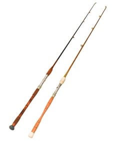 2 Vintage Higgins 2-Piece Fishing Rods