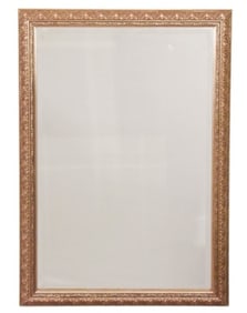 Pewter Tone Framed Beveled Mirror