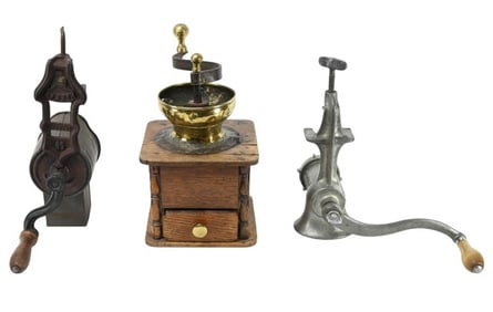 3 Antique Food & Coffee Grinders