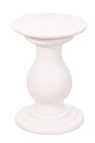 Ceramic White Hand Painted Pedestal