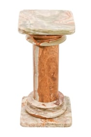 Italian Style 3 Piece Onyx Pedestal Column