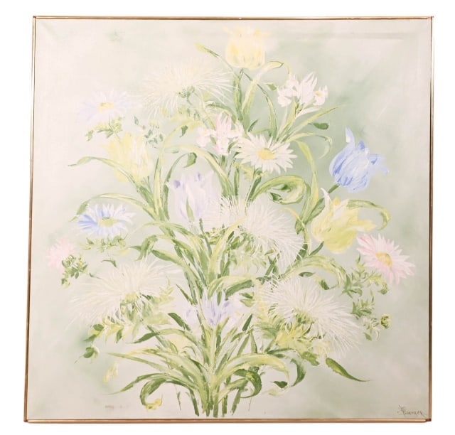 J. Allen Boucher Signed Acrylic Floral Still LIfe (1 of 10)