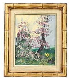 Morris Katz Signed Oil Painting of Landscape 1998