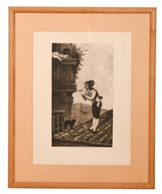 A. Martinetti 19th C Engraving Romeo & Juliet