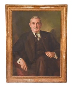 1938 Signed Oil Painting Portrait of Gentleman