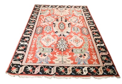 Vintage Turkish Wool Hand Knotted Kilim Rug