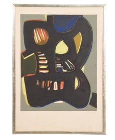 Miklos Batuz Signed Abstract Serigraph