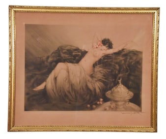 Louis Icart Signed & Numbered Aquatint Smoke
