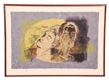 Robert Kushner Signed Mixed Media Painting