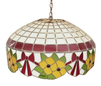 Tiffany Style Stained Glass Light Floral Pendant