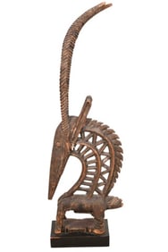 Bamana Mali Antelope Carved 52" Headdress Chiwara