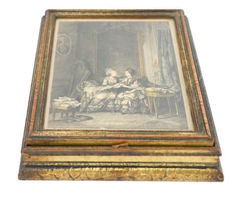 Antique Victorian Jewelry Box w Inlaid Engraving