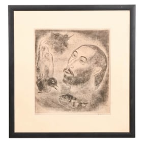 George Constant Signed Etching of Christ