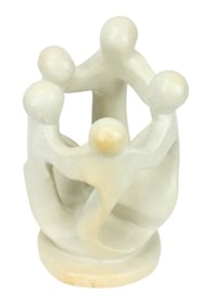 Kenya Africa Stone Sculpture Figures Holding Hands