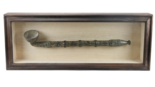 Primitive Chinese Hand Carved Opium Pipe Dragon