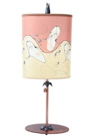 Stuart Loten Art Lighting Iron Lamp Painted Shade