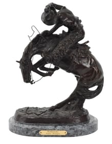 Frederick Remington Bronze Statue Rattlesnake