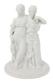 Kammer Bisque Statue Princess Luise & Frederike